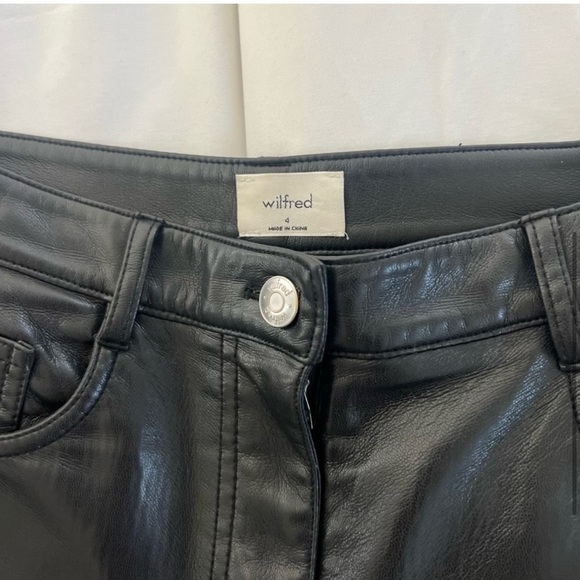 Aritzia black leather Wilfred pants - Picture 4 of 6